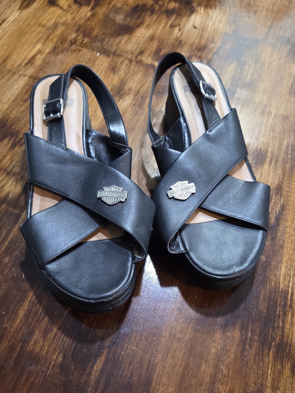 Harley-Davidson Platform Crisscross Sandals Black US 8